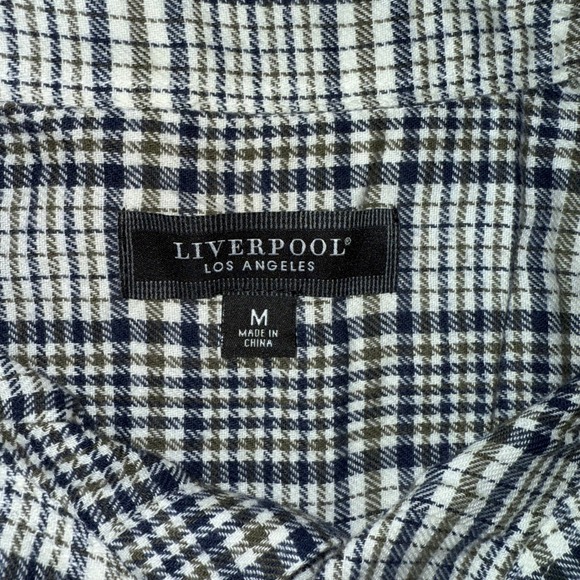 Liverpool‎ Los Angeles Mens Plaid Button Down Long Sleeve Shirt fall new - Picture 3 of 3